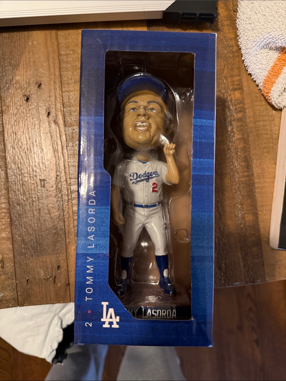 Tommy LaSorda Dodgers Bobblehead - White & Blue 2018